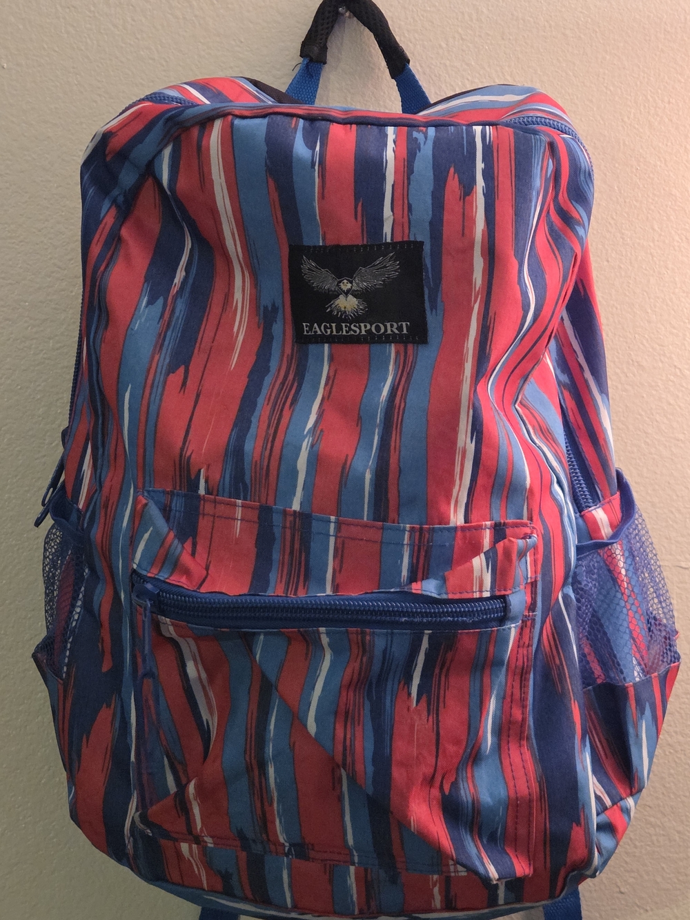 Red & Blue Striped Eaglesport Backpack